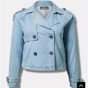 Torrid Light Blue Double-Breasted Jean Jacket